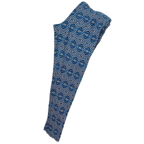 LuLaRoe Pants - ❌SOLD❌3/$15 LLR Blue/Orange Geometric Print